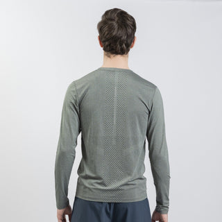 Langarm-Performance-Shirt mit atmungsaktiver Konstruktion in Grau - Premium-Fechtschuhe - Azza Fechten